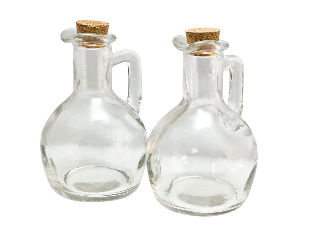 Ontwikkelen weefgetouw gebrek Olie en azijnfles glas 7.6 X 12 cm - BazaarTanger